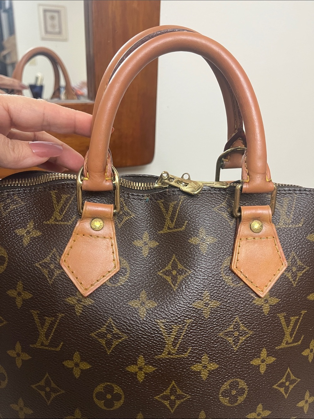 Louis Vuitton  Monogram Alma painted vachetta COA w/insert - Picture 5 of 16